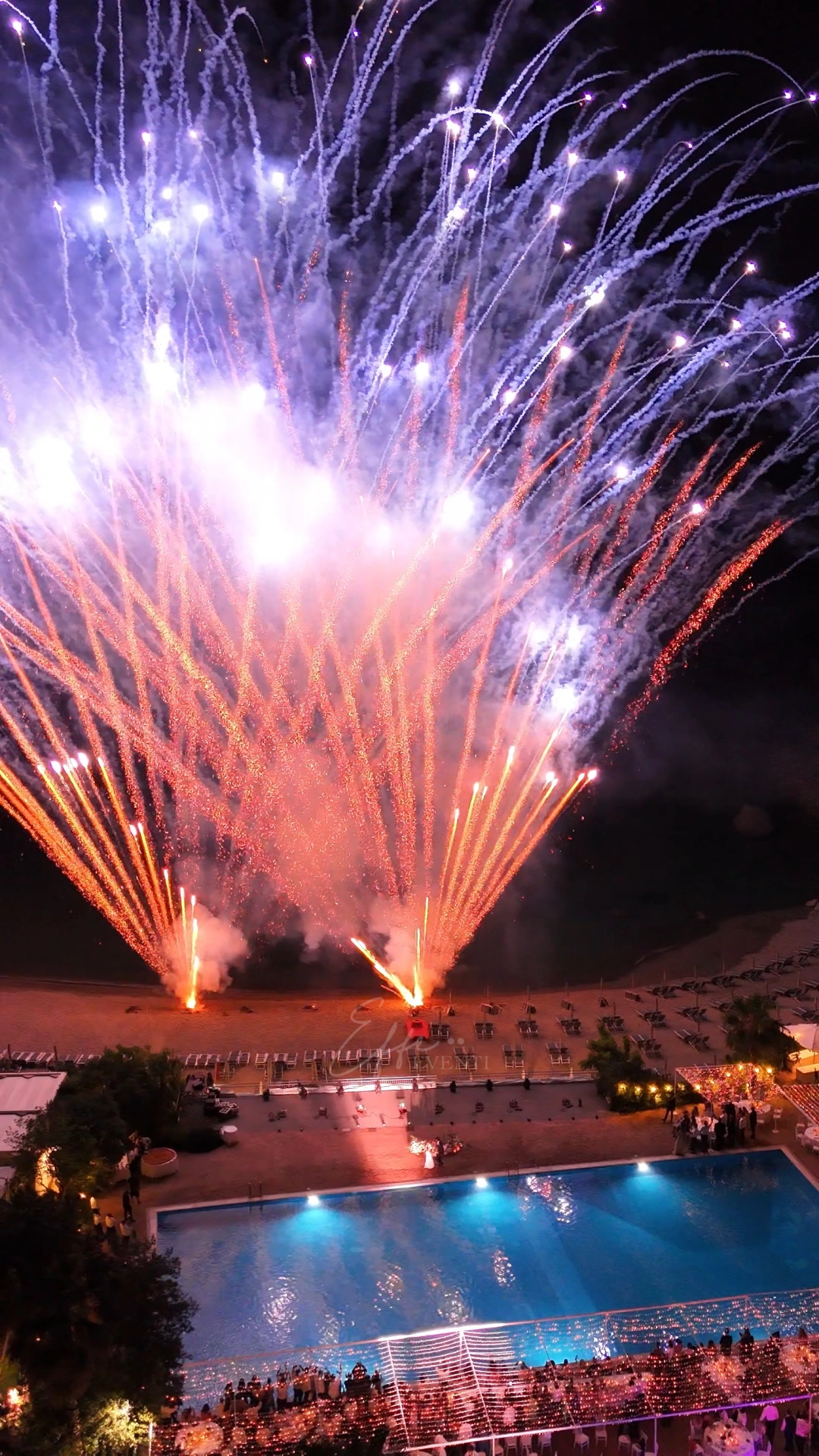 fuochi d'artificio in spiaggia ischia matrimonio effe eventi